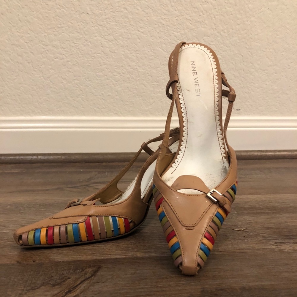 Nine West Multi Color Leather Heels
